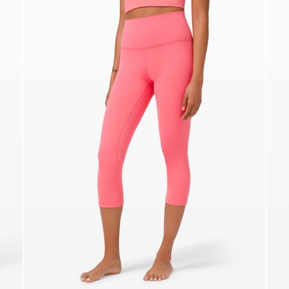 Lululemon Align High Rise Crop Pant Leggings Guava Pink Nwt 8